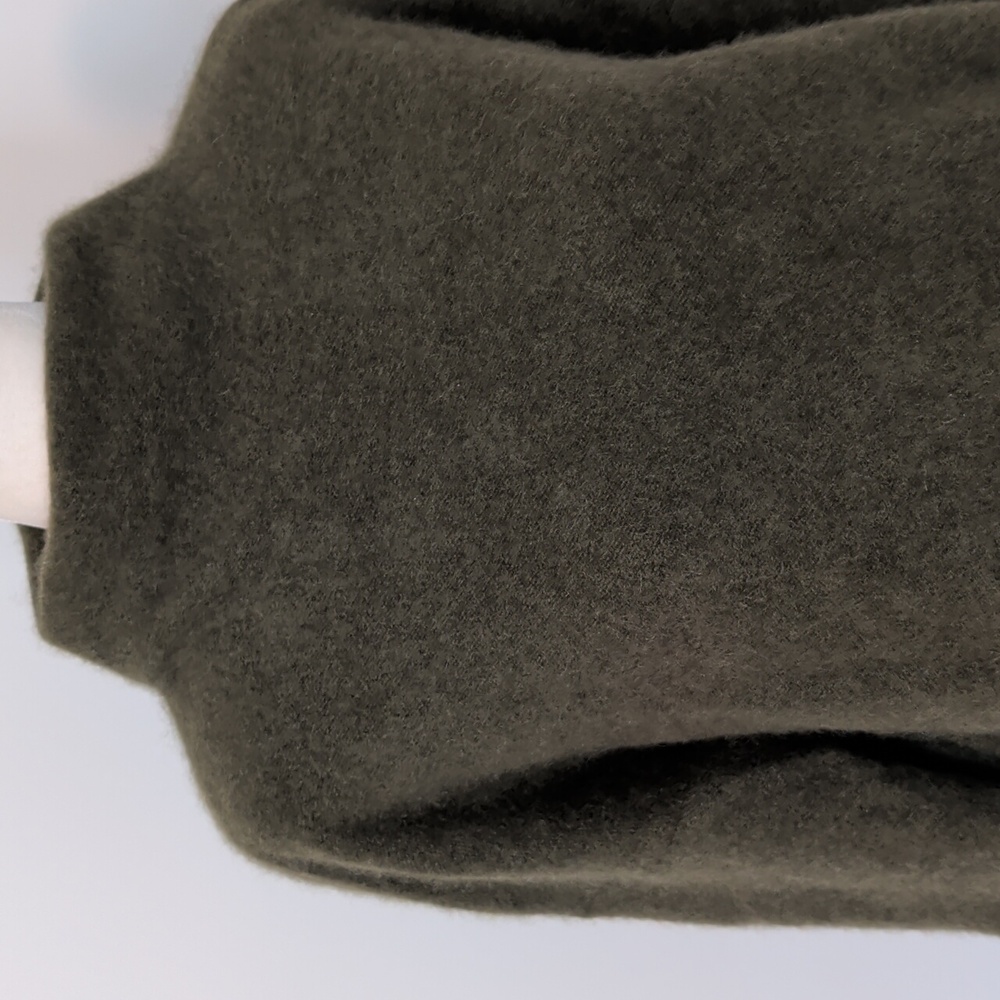 Vince Dark Olive Funnel Neck Cashmere Sweater - Picture 3 of 7